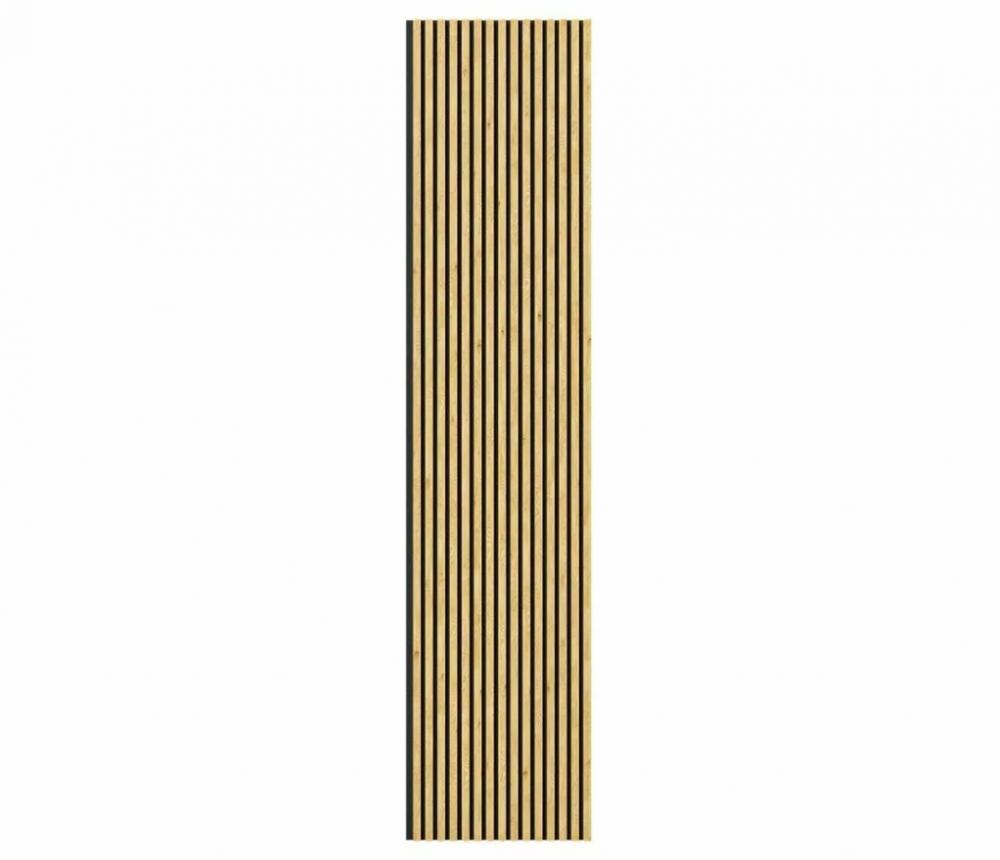 Акустическая панель, черный войлок, 2750х600х19мм, рейки МДФ дуб Медный