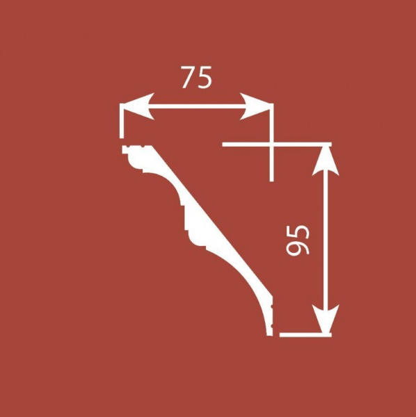 Потолочный карниз Cosca КX013, 95х75