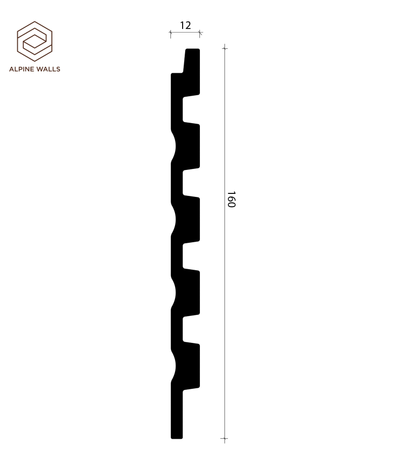 Декоративная панель Alpine Walls LineArt ECO6601W