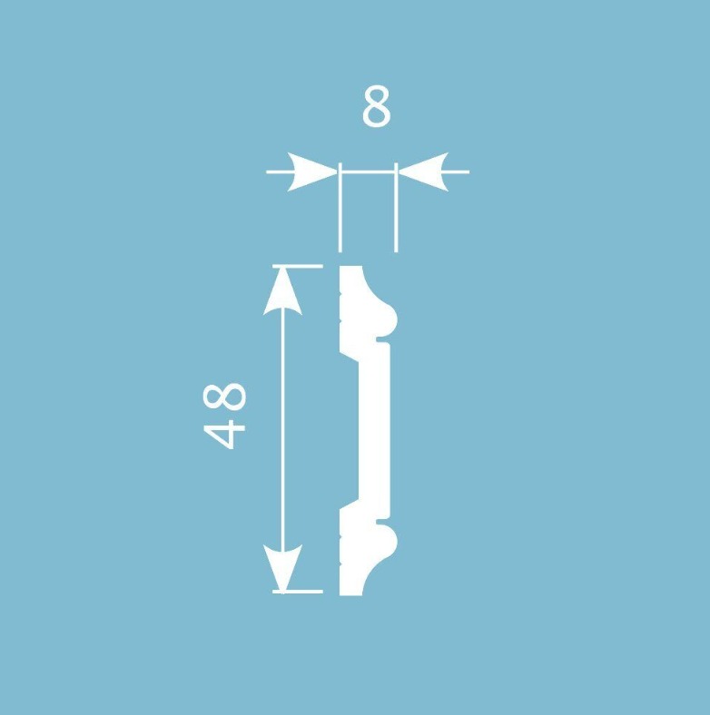 Молдинг для стены Cosca МХ 006, 48х8