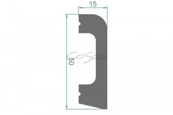 Напольный плинтус Cosca PX13, 50х15